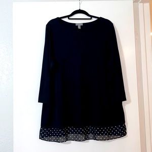 Susan Graver Premier BNWOT Polk a dot Size XL Blouse